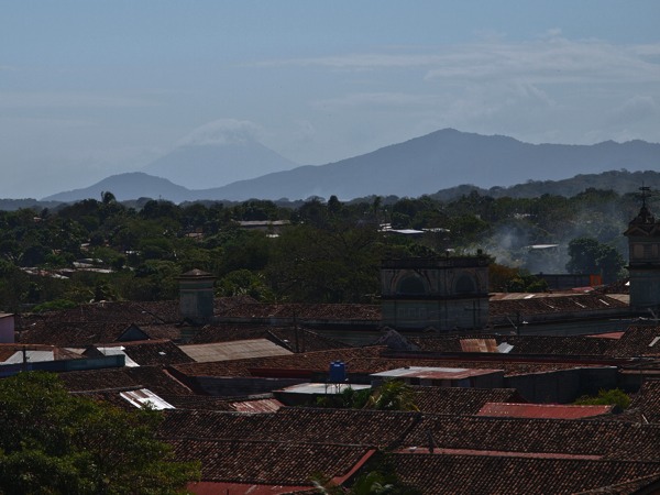 More roof tops and a view of Volcan Conception in the far distance